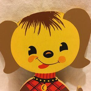 Vintage German Puppy Dog Wall Art